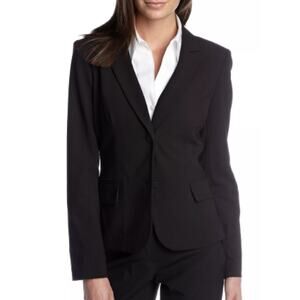 Calvin Klein Women's Black Blazer Lined Jacket Career Size 14 Large